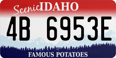 ID license plate 4B6953E