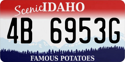 ID license plate 4B6953G