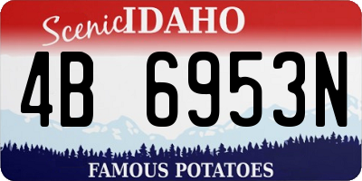 ID license plate 4B6953N