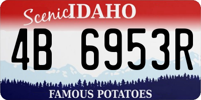 ID license plate 4B6953R