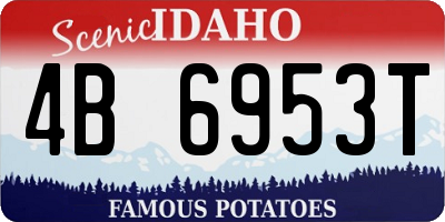 ID license plate 4B6953T