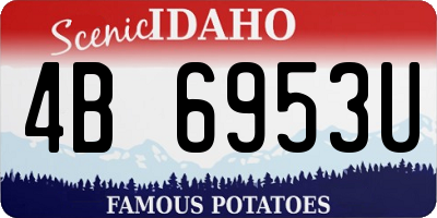 ID license plate 4B6953U