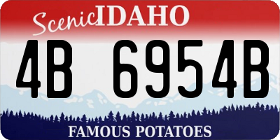 ID license plate 4B6954B