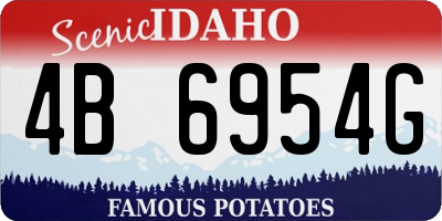 ID license plate 4B6954G