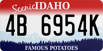 ID license plate 4B6954K