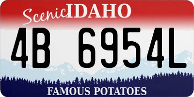 ID license plate 4B6954L