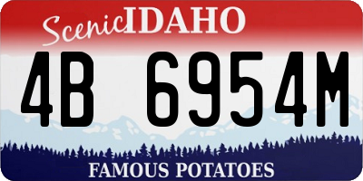 ID license plate 4B6954M