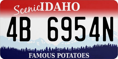 ID license plate 4B6954N