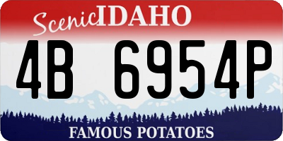 ID license plate 4B6954P