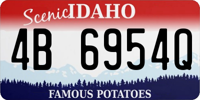 ID license plate 4B6954Q