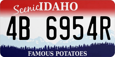 ID license plate 4B6954R