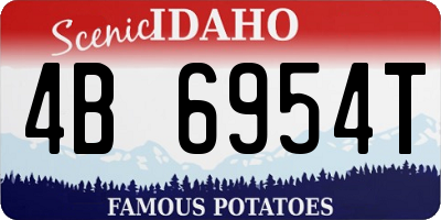 ID license plate 4B6954T