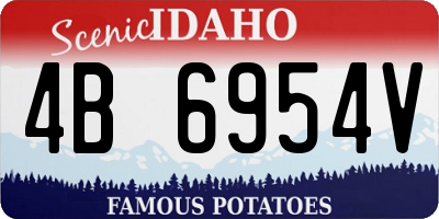 ID license plate 4B6954V
