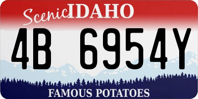 ID license plate 4B6954Y