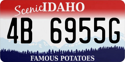 ID license plate 4B6955G