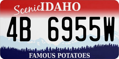 ID license plate 4B6955W