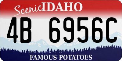 ID license plate 4B6956C