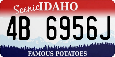 ID license plate 4B6956J