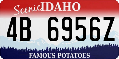 ID license plate 4B6956Z