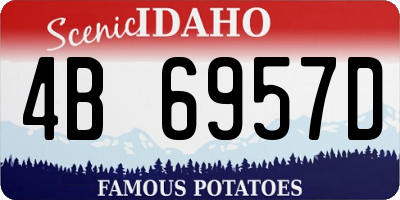 ID license plate 4B6957D