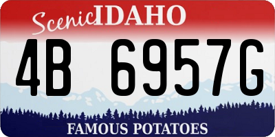 ID license plate 4B6957G