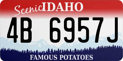 ID license plate 4B6957J