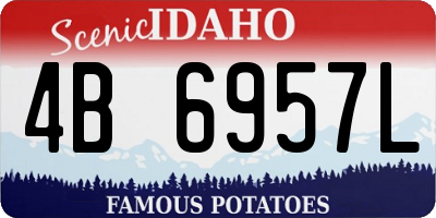 ID license plate 4B6957L