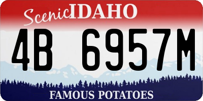ID license plate 4B6957M