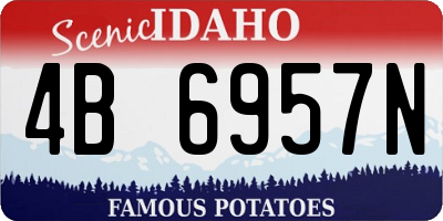 ID license plate 4B6957N