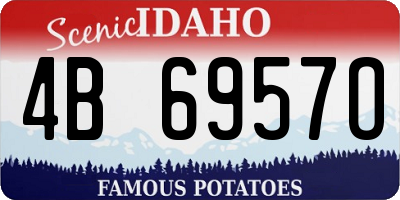 ID license plate 4B6957O