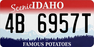 ID license plate 4B6957T