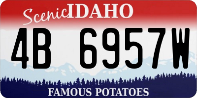 ID license plate 4B6957W