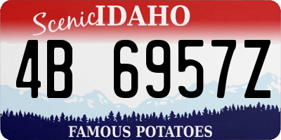 ID license plate 4B6957Z