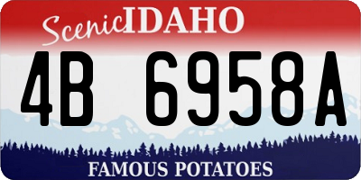 ID license plate 4B6958A