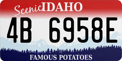 ID license plate 4B6958E