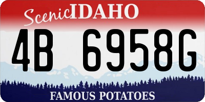 ID license plate 4B6958G