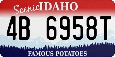 ID license plate 4B6958T