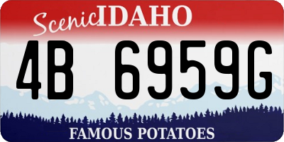 ID license plate 4B6959G