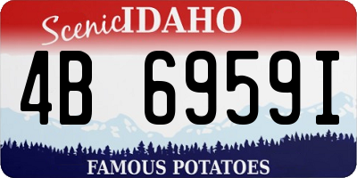ID license plate 4B6959I