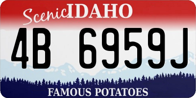 ID license plate 4B6959J