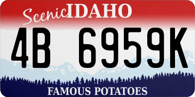 ID license plate 4B6959K