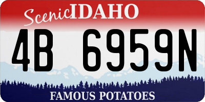 ID license plate 4B6959N