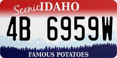 ID license plate 4B6959W