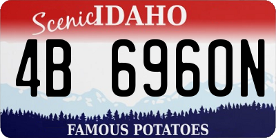 ID license plate 4B6960N