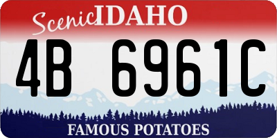 ID license plate 4B6961C