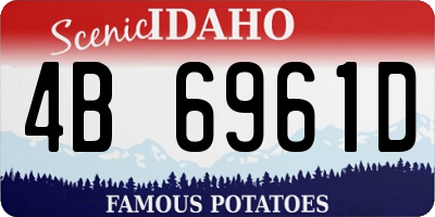 ID license plate 4B6961D