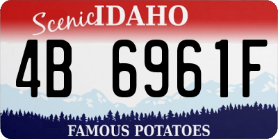 ID license plate 4B6961F