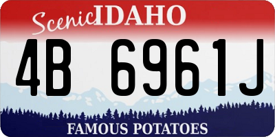 ID license plate 4B6961J