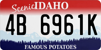 ID license plate 4B6961K