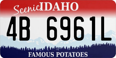 ID license plate 4B6961L